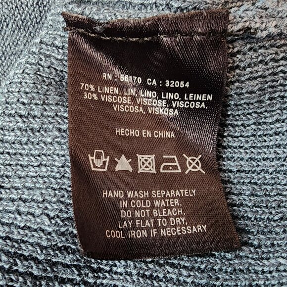 Anthropologie Angel of the North Womens Small Cardigan Linen Blue Lightweight - Picture 7 of 8